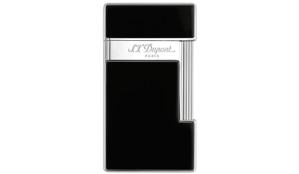 Encendedor S.T. Dupont Slimmy Lacado Negro Cromado 028001