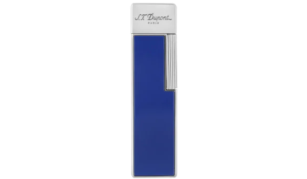 Encendedor S.T. Dupont Twiggy Lacado Azul Cromado 030005