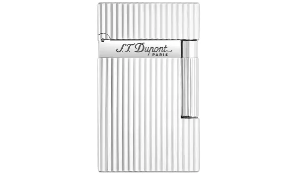 Encendedor S.T. Dupont Ligne 2 Acanalado Plata