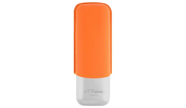 Estuche para 2 Puros S.T. Dupont Naranja Cromo 183266